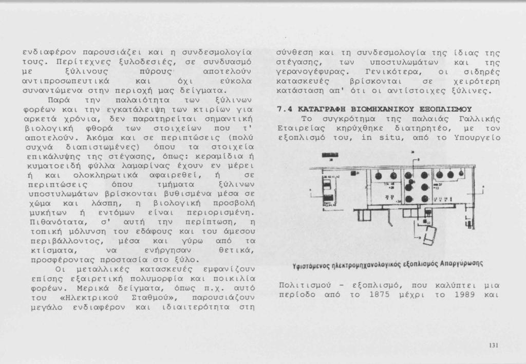 ενδιαφέρον παρουσιάζει και η συνδεσμολογία τους. Περίτεχνες ξυλοδεσιές, σε συνδυασμό με ξύλινους πύρους αποτελούν αντιπροσωπευτικά και όχι εύκολα συναντώμενα στην περιοχή μας δείγματα.