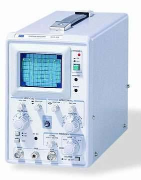 Oscilogramot se iscrtuva so mlaz od elektroni na ekranot od osciloskopot. Elektronskiot mlaz se generira, se fokusira i se zabrzuva kon fluorescentniot ekran vo katodna elektronska cevka (sl.10.