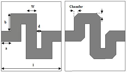 φ = βl (6) بنابراین به ساختارهایی نیاز داریم که طول الکتریکی را افزایش دهند بدون اینکه تغییري در طول فیزیکی (که مقدار آنرا فاصله بین دو المان مجاور در آنتن تعیین میکند) پدید آورند و یا بگونهاي طول