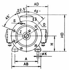 Dimensions of totally-enclosed three-phase squirrel cage induction motors Dimensioni dei motori a induzione trifasi a gabbia, chiusi IM B IM 01.