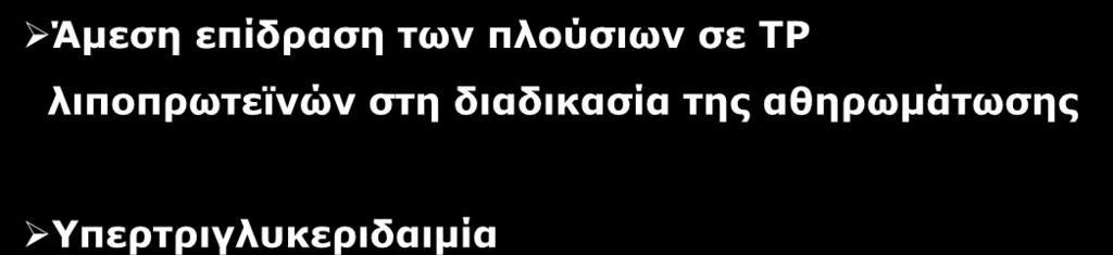 ΥΠΕΡΤΡΙΓΛΥΚΕΡΙΔΑΙΜΙΑ & ΚΑΡΔΙΑΓΓΕΙΑΚΗ ΝΟΣΟΣ Άμεση επίδραση