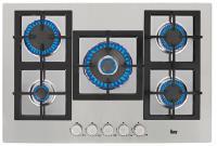 (mm): Π=580, Β=500. EFX 60 4G AI AL Ανοξείδωτο πλατώ γκαζιού 60cm. Χειριστήριο με περιστρεφόμενους διακόπτες.