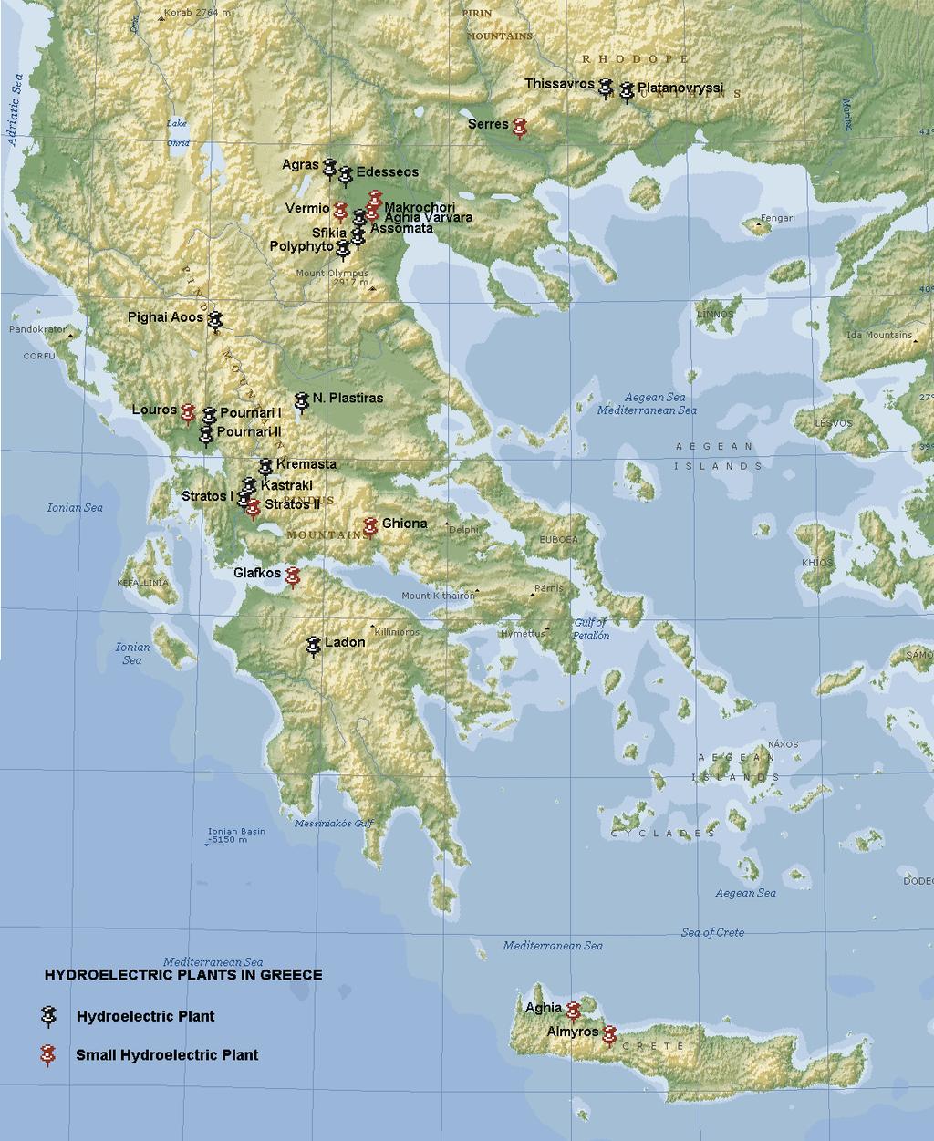 Εικόνα 4: πλάνο μεγάλων και μικρών υδροηλεκτρικών εγκαταστάσεων 1.5 Ιστορική αναδρομή εξέλιξη μικρών υδροηλεκτρικών έργων.