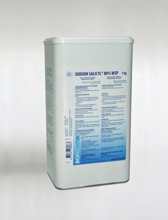 sodium salicyl 80% WSP 1kg + 5kg DOPHARMA ΑΜΚ 36900/2-6-2010 Σύνθεση σε δραστικά συστατικά και άλλες ουσίες (ανά g) Δραστικό (ά) Έκδοχα Sodium