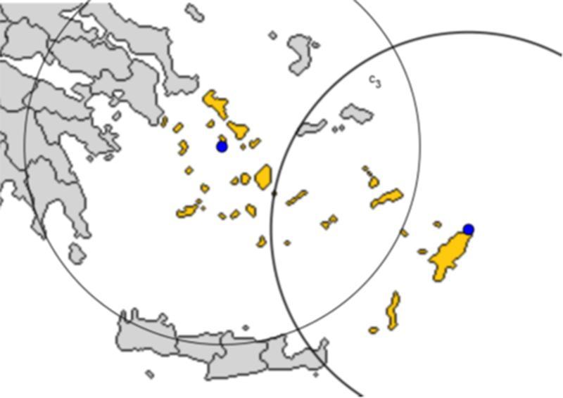 ήταν καλύτερη πάντως η λειτουργία δύο κομβικών κεντρικών υδατοδρομίων σε αυτή τη περιφέρεια, αφού στις δυο αυτές πόλεις βρίσκονται όλες οι κεντρικές δημόσιες υπηρεσίες Εικόνα 4-10 Εμβέλεια κεντρικών