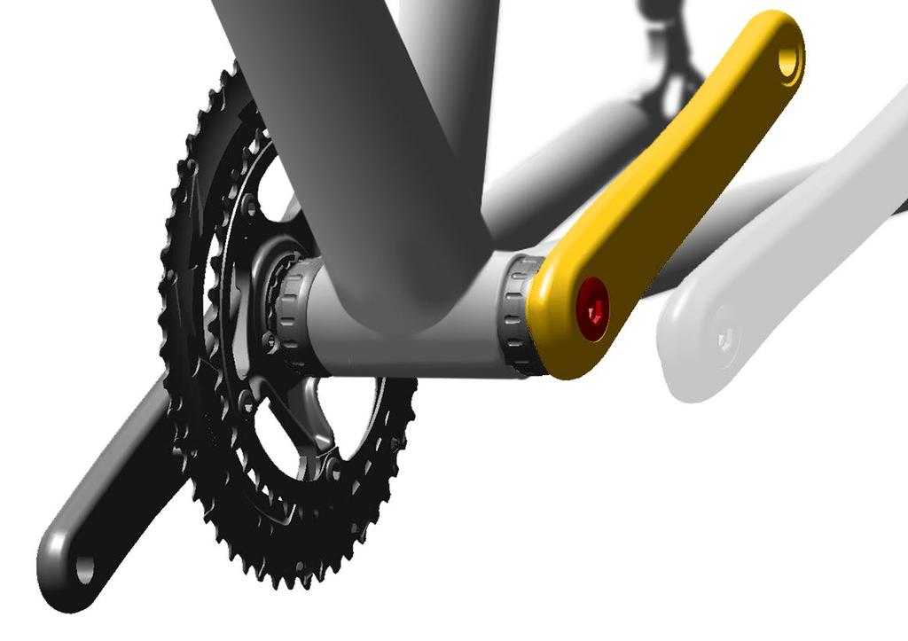 NOTICE If there is play in the crankset, remove the crank arms and apply additional grease to the spindle. Repeat the installation procedure until play is eliminated.