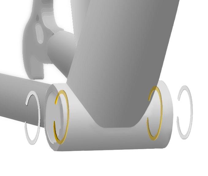 SRAM BB0 krankbokse er kompatible med gevindskåle på rammer med en indre diameter på 42 mm. Monoblocurile pedaliere SRAM BB0 sunt compatibile cu carcasele cu diametrul interior de 42 mm.