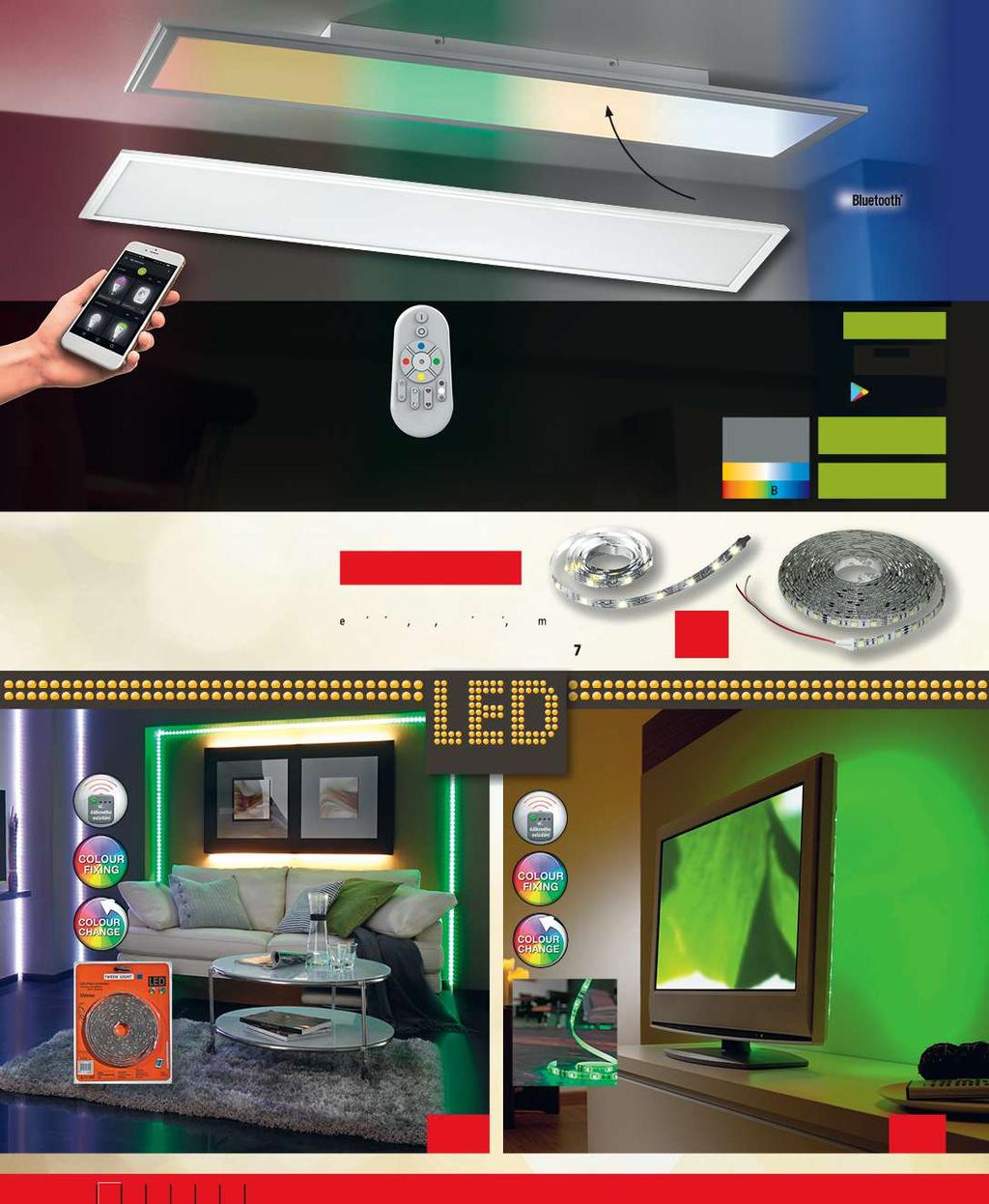 Nastaviteľná farba cez LED panely - nastaviteľná farba svetla 507 00 x 00 mm, 6 W, 000 lm, bez vyobrazenia 9,- EGLO connect Nová generácia svietidiel: EGLO connect nepotrebujete wi-fi ani adaptér