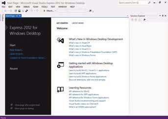ما در این کتاب با Visual Studio Express 2012 کار می کنیم و از این به بعد در سرتاسر کتاب از مخفف VS برای بیان کلمه ویژوال استودیو استفاده می کنیم.