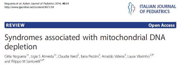 Sindrom mitohondrijske deplecije Motnja komunikacije med jedrnim in mitohondrijskim genomom Zmanjšano število kopij mtdna v prizadetih tkivih in organih (kvantitativni PCR v realnem času) Klinično