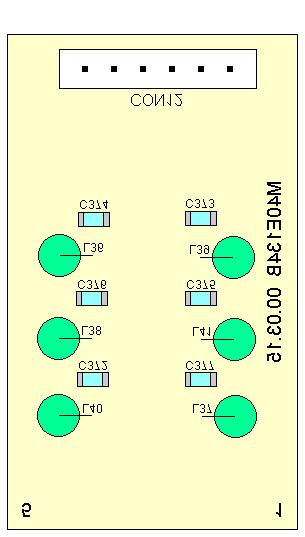 SS4900 Sub-D9 PCB Component Layout Top and Bottom Pattern Pin