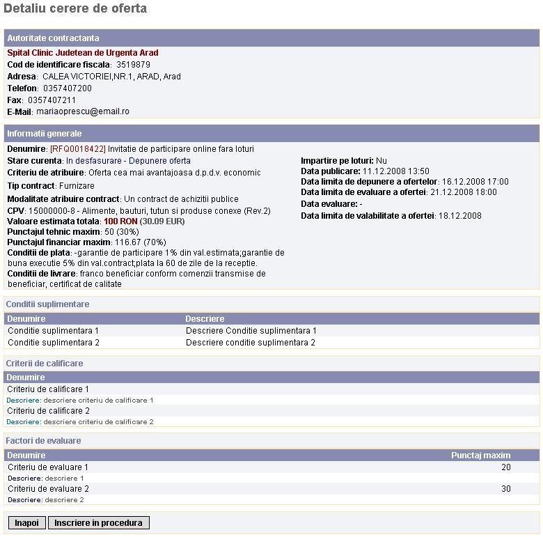 1.1.1 Cazul 1: nu exista impartire pe loturi Prin actionarea butonului