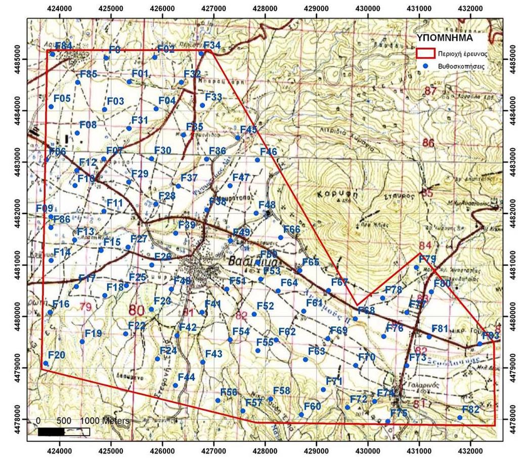 Κεφάλαιο 2: Λεκάνη Ανθεμούντα εντοπίζεται στο ΒΑ τμήμα της περιοχής που ερευνήθηκε. Ο διαχωρισμός αυτός του υποβάθρου σε διάφορες ενότητες, οφείλεται σε αλλαγή του γεωλογικού σχηματισμού.