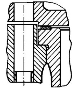 Materiali është llamarina e but e bakrit me trashësi 1 4 mm, varësisht nga madhësia e motorit. Shembulli i ndërtimit te hermetizuesit ne forme te unazës është dhënë ne fig. 363. Fig.
