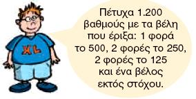 - Κι αν ήταν το 1 3 (ένα τρίτο) των αγοριών της κατασκήνωσης; - Τότε, όλα τα αγόρια της κατασκήνωσης θα ήταν: 3 10