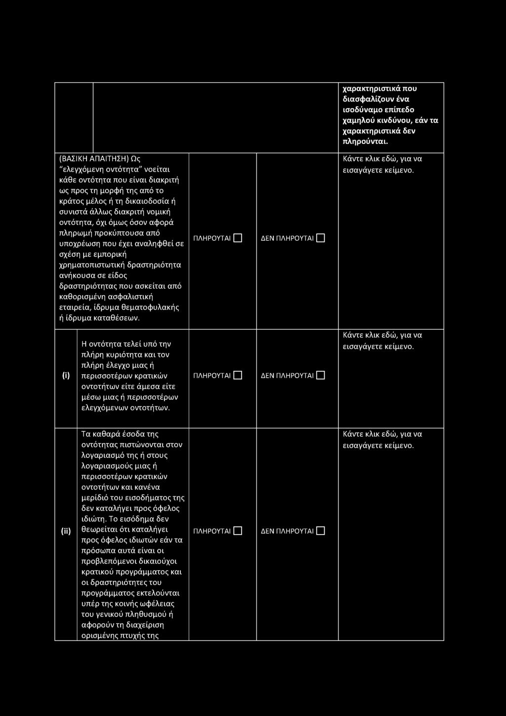 ασκείται από καθορισμένη ασφαλιστική εταιρεία, ίδρυμα θεματοφυλακής ή ίδρυμα καταθέσεων.