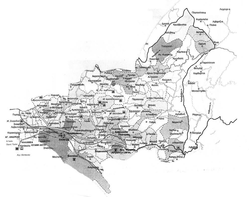 Χάρτης Εκπαιδευτικής Περιφέρειας Πύργου