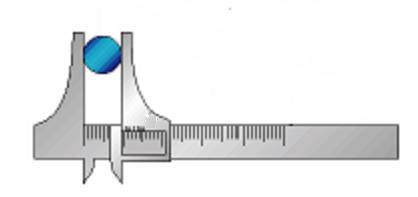 Μέτρηση: κύρια κλίμακα = 3,4cm + κλίμακα βερνιέρου = 0,7 mm Μήκος Αντικειμένου = 3,47 cm Το μήκος του αντικειμένου είναι μεγαλύτερο από 3,4 cm αλλά μικρότερο από 3,5 cm.