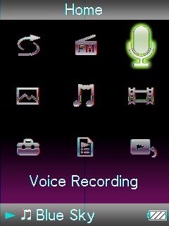 77 Εγγραφή/Ακρόαση φωνής Εγγραφή/Ακρόαση φωνής Εγγραφή φωνής Μπορείτε να εγγράψετε φωνή χρησιμοποιώντας το ενσωματωμένο μικρόφωνο της συσκευής αναπαραγωγής και να αναπαραγάγετε τα αρχεία