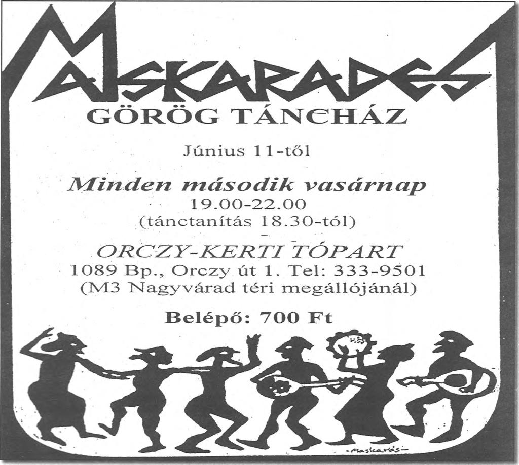Görög Nők Egyesülete Elnök: Fountanella Maria 06 30 456-9313 5.