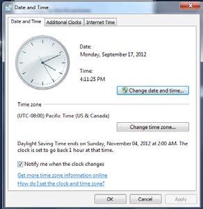Επιλέξτε την ώρα και την ημερομηνία στην κάτω δεξιά γωνία της οθόνης για να ανοίξετε το παράθυρο Date and Time (Ημερομηνία και ώρα). 3. Επιλέξτε «Change date and time settings.