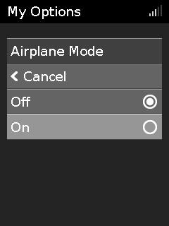 Για να ενεργοποιήσετε το Airplane Mode (κατάσταση λειτουργίας αεροπλάνου): 1.