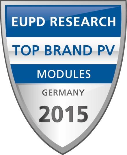 Τεχνολογική υπεροχή Βραβευμένη Έπειτα από έρευνα της EuPD Research (ανεξάρτητο ινστιτούτο ερευνών) σε εγκαταστάτες (μικρής και μεγάλης κλίμακας) και τελικούς επενδυτές στην Γερμανία και την Αγγλία,