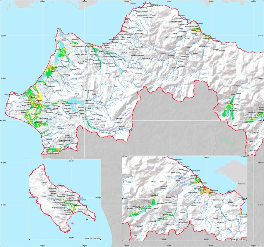 ΕΛΛΗΝΙΚΗ ΔΗΜΟΚΡΑΤΙΑ του Υδατικού Διαμερίσματος Βόρειας Πελοποννήσου χάρτες που παρουσιάζονται στο
