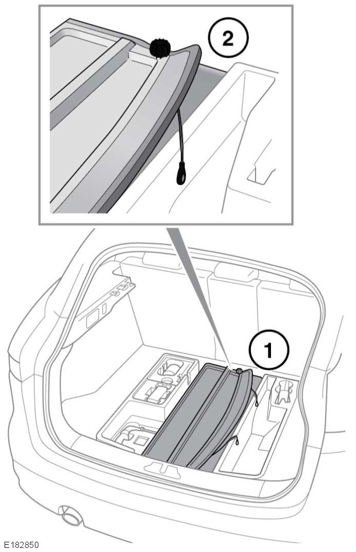 R Χώρος αποσκευών Αποθήκευση του καλύμματος Μην αποθηκεύετε το κάλυμμα του χώρου φόρτωσης μέσα στο όχημα χωρίς να το στερεώσετε καλά.