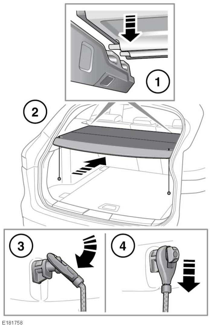 Για οχήματα χωρίς ρεζέρβα, αποθηκεύστε το διπλωμένο κάλυμμα του χώρου φόρτωσης στον ειδικό αποθηκευτικό χώρο κάτω από το κάλυμμα δαπέδου του χώρου φόρτωσης. 1.