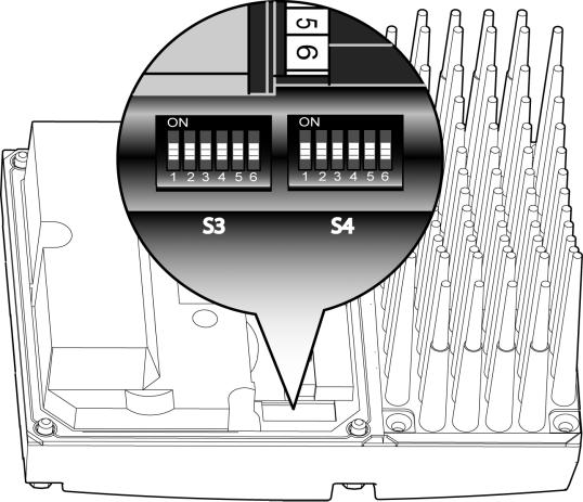 9 I Έναρξη λειτουργίας MOVIMOT με ενσωματωμένο AS-Interface Περιγραφή των χειριστηρίων Μικροδιακόπτες S3 και S4 51858AXX Μικροδιακόπτης S3: S3 1 2 3 4 5 6 Σημασία ON OFF Προστασία κινητήρα OFF ΟN 1)