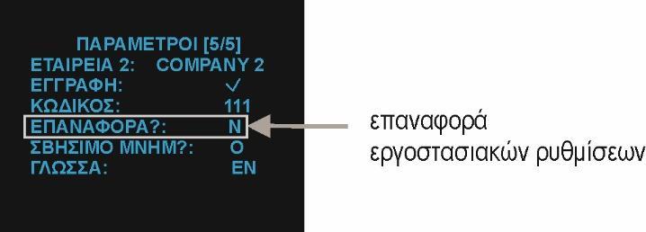 ΠΡΟΣΟΧΗ βεβαιωθείτε ότι διατηρείται όλες τις καταγραφές πριν προβείτε σε διαγραφή της εσωτερικής μνήμης του καταγραφικού!