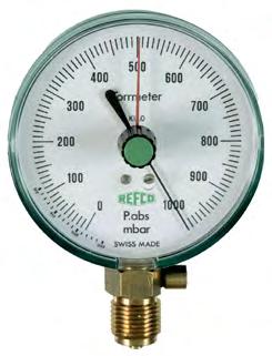 Σύνδεση: 1/2G Κλίμακα: 150 0mbar Absolute Vacuum gauge 19621 Diameter: Ø100mm.