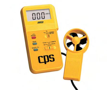 -40 o C/+250 o C AM-55 Ηλεκτρονικό ανεμόμετρο CPS ΑΜ-55 Όργανο μέτρησης ταχύτητας του αέρα με ενσωματωμένο θερμόμετρο για γρήγορες μετρήσεις των εκροών αέρα από στόμια αεραγωγών, κτλ.