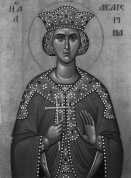 SAINT CATHERINE. Commemorated November 25 The Holy Great Martyr Catherine was the daughter of Constus, the governor of Alexandrian Egypt during the reign of the emperor Maximian (305-313).