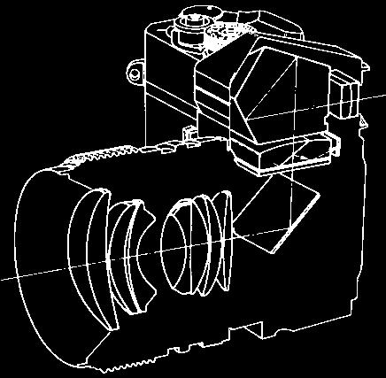 Sistem ima doloëene pomanjkljivosti predvsem pri roënem ostrenju, Ëe ga primerjamo s pravim pogledom skozi refleksno kamero. Objektiv ima svetlobno jakost 2 do 2,4.
