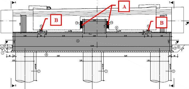 3.6 Προτεινόμενες ενισχύσεις και επεμβάσεις Η λύση που προτάθηκε περιλαμβάνει την κατασκευή νέων ακροβάθρων ικανών να αναλαμβάνουν στην εγκάρσια διεύθυνση σεισμικά φορτία.