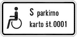 Prikaz načina parkiranja mora ustrezati zahtevani