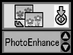 Εάν η φωτογραφική µηχανή που διαθέτετε δεν υποστηρίζει τη λειτουργία PRINT Image Matching, µπορείτε να χρησιµοποιήσετε τη λειτουργία PhotoEnhance για να κάνετε ρυθµίσεις για τον τύπο περιβάλλοντος