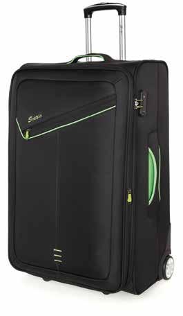 size suitcase soft shell 2 wheels 55 x 40 x 20 cm.