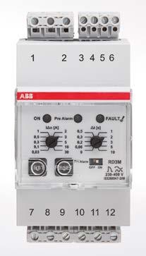RCDs RD3 ρελέ διαρροής RD3 ρελέ διαρροής Η συσκευή RD3 σε συνεργασία με τορροειδή Μ/Σ είναι ικανή να ανιχνεύσει και να αξιολογήσει διαρροή προς γη.