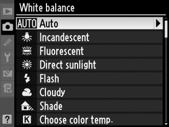 Βελτιστοποίηση ισορροπίας λευκού Η ισορροπία λευκού μπορεί να «βελτιστοποιηθεί», για να αντισταθμίζονται οι διακυμάνσεις του χρώματος της πηγής φωτός ή για να εφαρμόζεται στη φωτογραφία μια