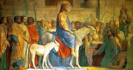 Cyril of Jerusalem in his Catechetical Lecture notes: But He might perchance even sit upon a foal: give us rather a sign, where the King that enters shall stand.