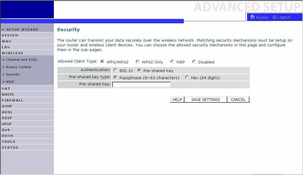 NetFasteR IAD 2 Μενού Wireless, Συνέχεια WPA / WPA2 Ο µηχανισµός ασφαλείας WPA συνδυάζει το πρωτόκολλο TKIP και τους µηχανισµούς 802.