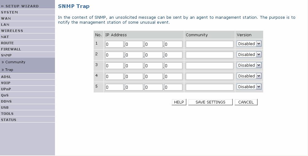 NetFasteR IAD 2 Μενού SNMP, Συνέχεια SNMP Trap Στα πλαίσια του SNMP, ο agent µπορεί να αποστείλει ένα εκούσιο