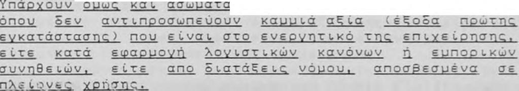 πο ' αρ χ ι κ ό. ιιχείων τα Α ν α γ ρ α φ ή σ τ ο ε ν ε ρ γ η τ ι κ ό σ ο π ο ί α δ η μ ι ο ύ ρ γ η σ ε η ίδια η ε π ι χ ε ί ρ η σ η (π.χ. α π ο τ ί μ η σ η ιδί α ς φ ή μ η ς και π ε λ α τ ε ί α ς ) δ ε ν ε π ι τ ρ έ π ε τ α ι Μ ι α τ έ τ ο ι α α π ο τ ί μ η σ η ε ί ν α ι α υ θ α ί ρ ε σ η και ε ι κ ο ν ι κ ή.