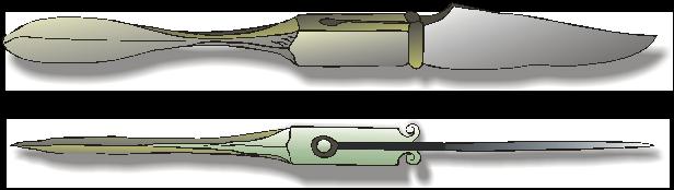 Στην αρχαιότητα τα μαχαίρια δεν χρησιμοποιούταν στο φαγητό. Υπήρχαν χειρουργικά μαχαίρια (νυστέρια), σε ένα μεγάλο αριθμό μορφών και ονομάτων σε αντιστοιχία με την συχνά εξειδικευμένη χρήση τους.