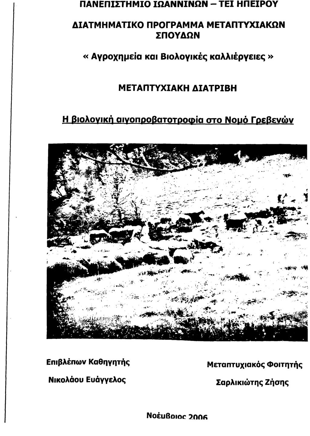 ΠΑΝΕΠΙΣΤΗΜΙΟ ΙΩΑΝΝΙΝΩΝ - ΤΕΙ ΗΠΕΙΡΟΥ ΔΙΑΤΜΗΜΑΤΙΚΟ ΠΡΟΓΡΑΜΜΑ