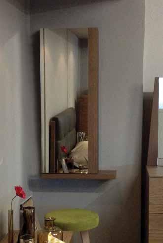 Wall mount cabinet Jag is made of natural oak veneer with mirror &