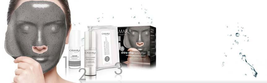 Shine control mask Αυτή η μάσκα ρυθμίζει την διείσδυση των δραστικών συστατικών που περιέχονται σ αυτήν και στην κρέμα που εφαρμόζεται στο δέρμα.
